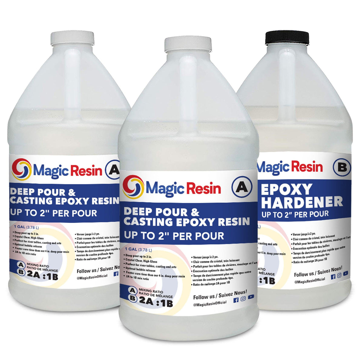 UpStart Epoxy 2 Deep Pour Epoxy Resin Kit DIY - Made in USA - 2 Part Formulation - Perfect Casting Resin for River Table, Countertop, Tabletop, Art