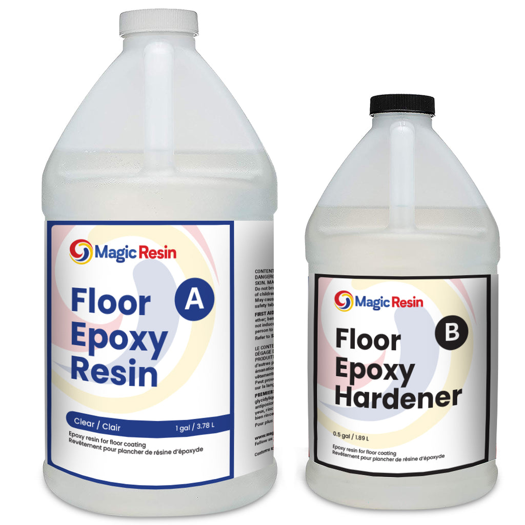 Clear | Floor Epoxy Resin for Garages, Basements, Warehouses, Retail Stores | Choose Size