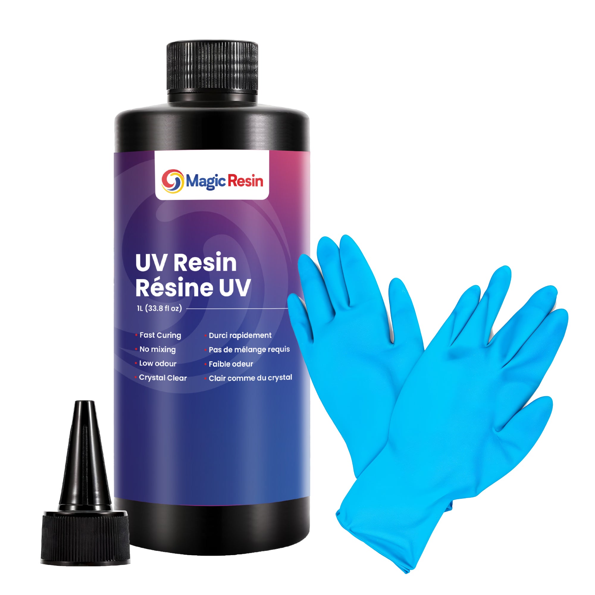 UV Resin for Crafting | Crystal Clear, Fast Curing and Non-Yellowing | For Jewelry, Coating, Small Casting, and DIY Projects | Easy to Use No Mixing