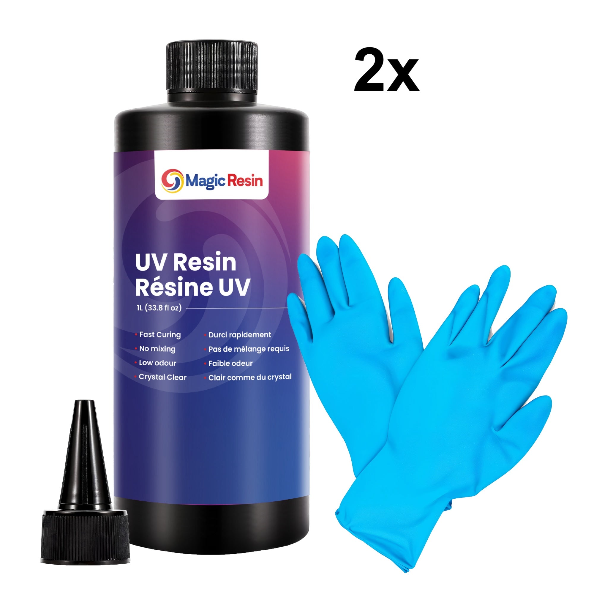 UV Resin for Crafting | Crystal Clear, Fast Curing and Non-Yellowing | For Jewelry, Coating, Small Casting, and DIY Projects | Easy to Use No Mixing