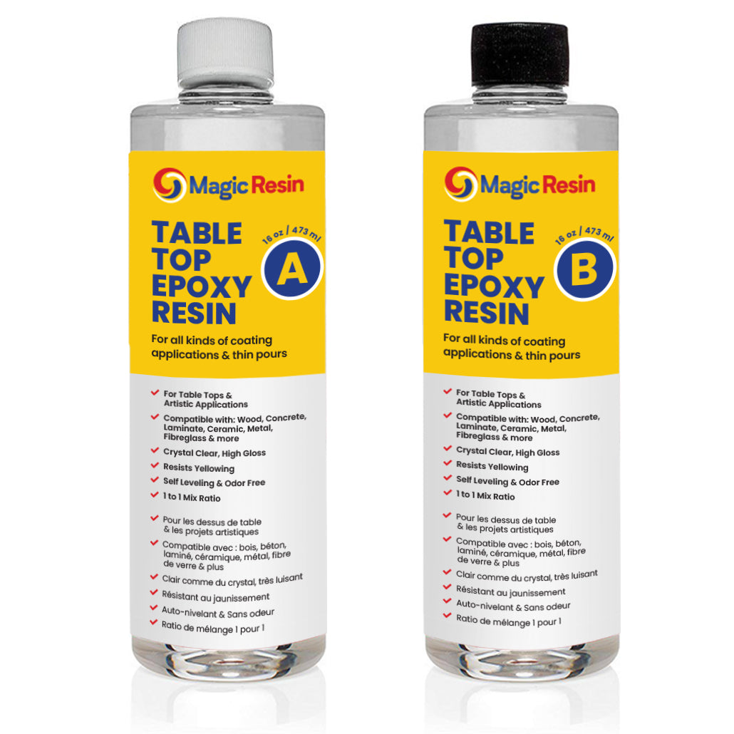 32 oz (946 ml) | Table Top Clear Coating Epoxy Resin Kit | Free Shipping