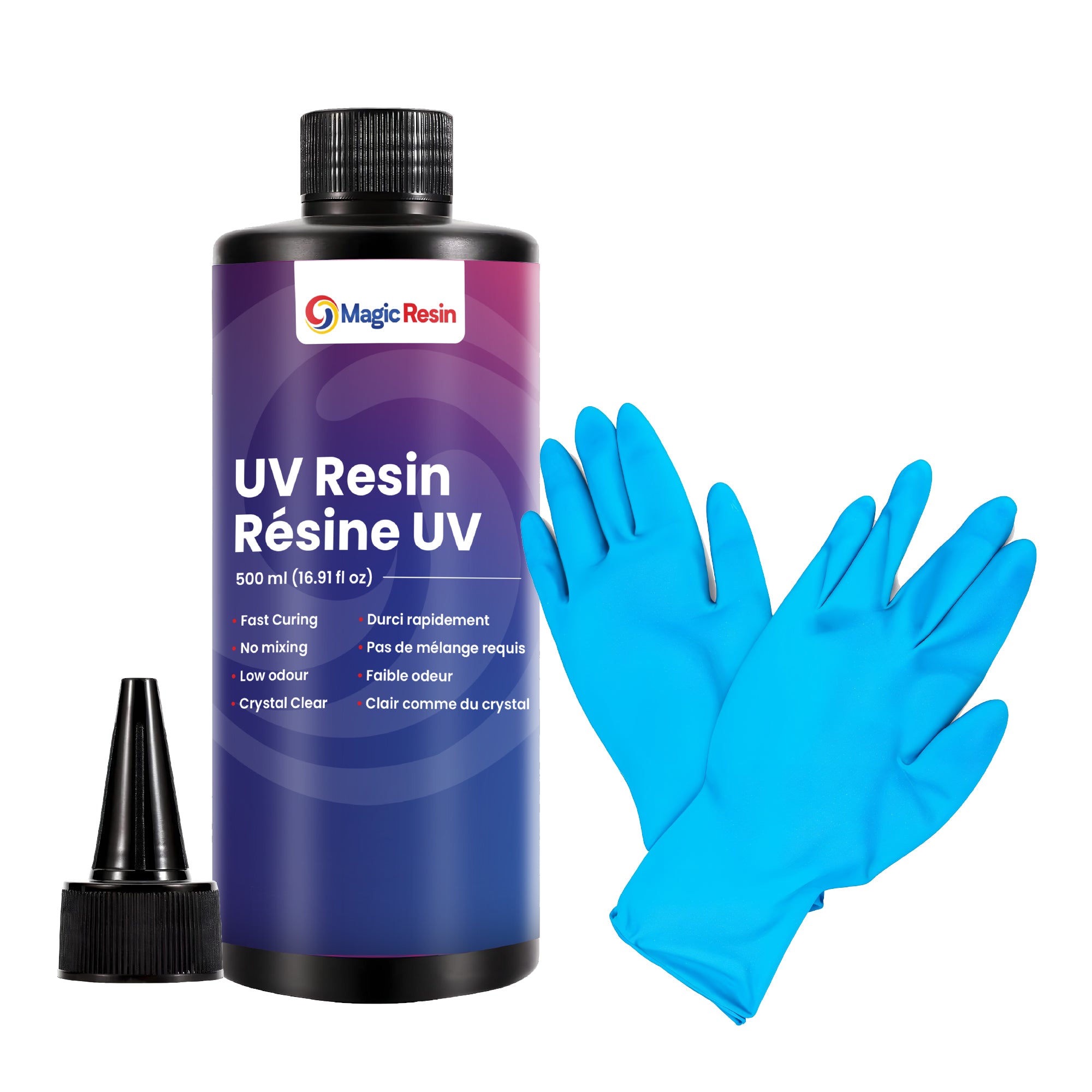 UV Resin for Crafting | Crystal Clear, Fast Curing and Non-Yellowing | For Jewelry, Coating, Small Casting, and DIY Projects | Easy to Use No Mixing