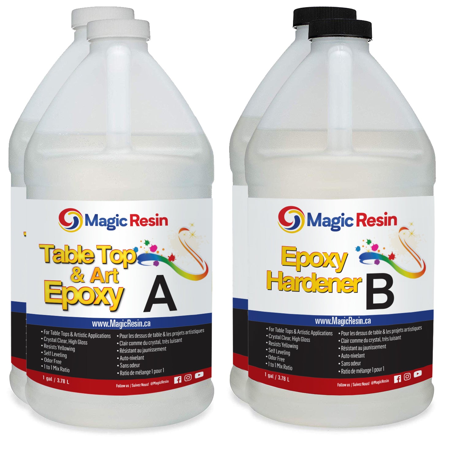 4 Gallon | Table Top & Art Clear Coating Epoxy Resin Kit | Free Express Shipping