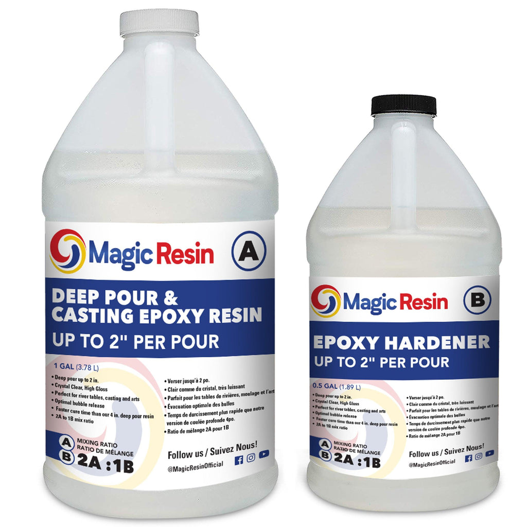  Epoxy Resin 1 Gallon Kit, Crystal Clear Epoxy Resin High Gloss,  Easy Mix 1:1 Bubbles Free Art Resin for Coating and Casting, Countertop,  Table Top, River Tables, Jewelry, Craft DIY, Molds 