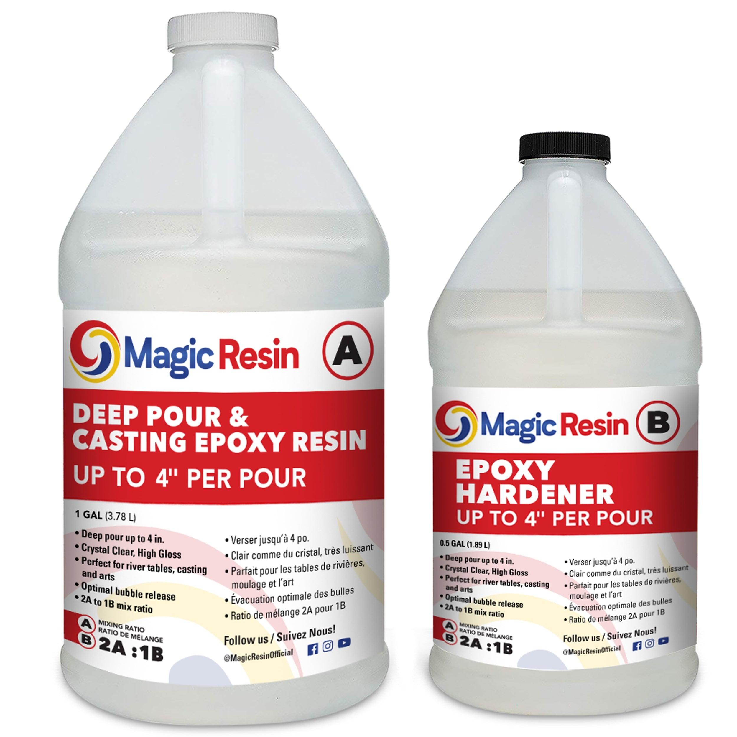  0.5 Gallon Clear Epoxy Resin - Quick Curing Kit, High Hardness  & Odorless, Ideal for Art, Jewelry, Casting - 4 Hrs Demold Time