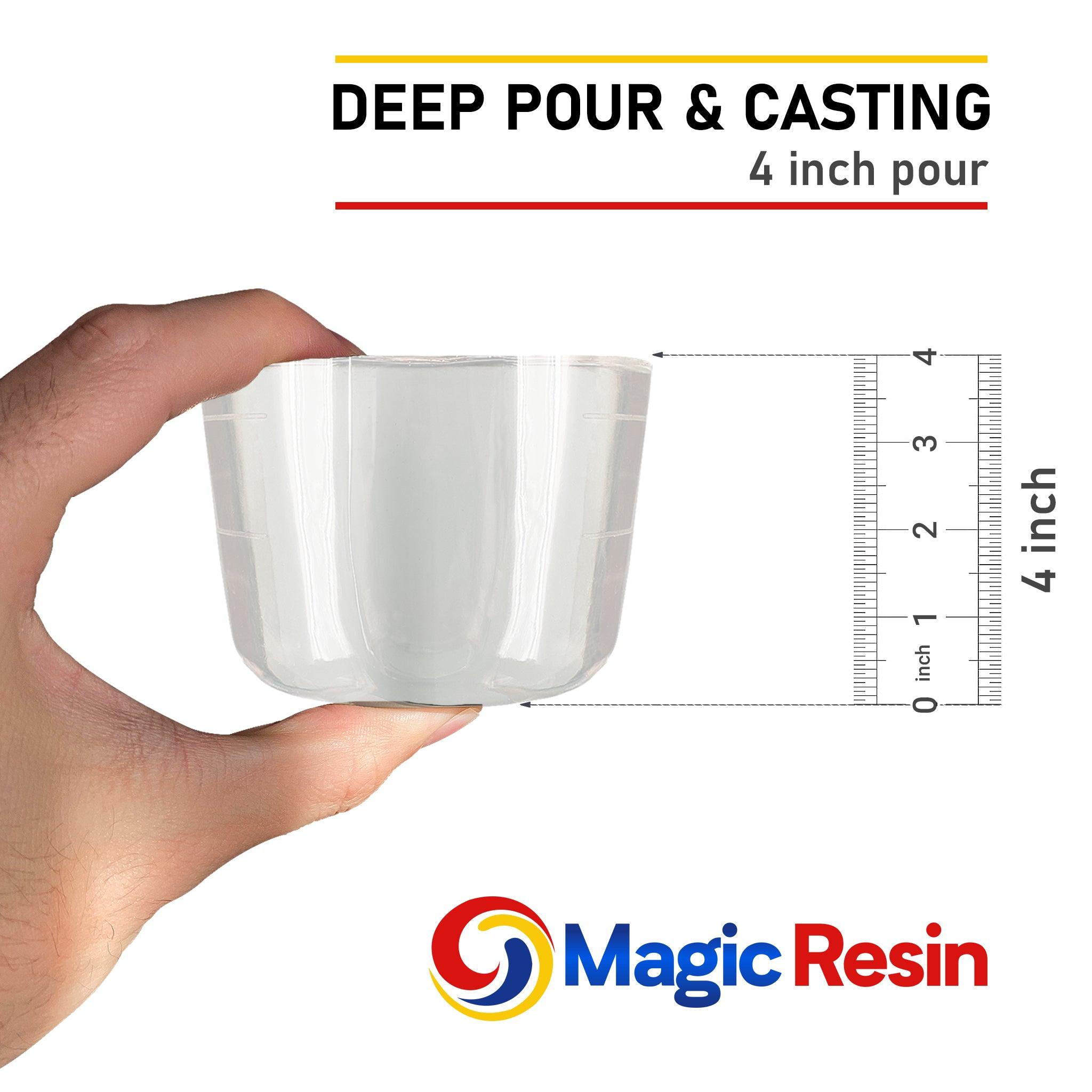 .75 Gallon (2.85 L) | 4" Deep Pour, Casting & Art | Clear Epoxy Resin Kit | Free Shipping - Magic Resin USA