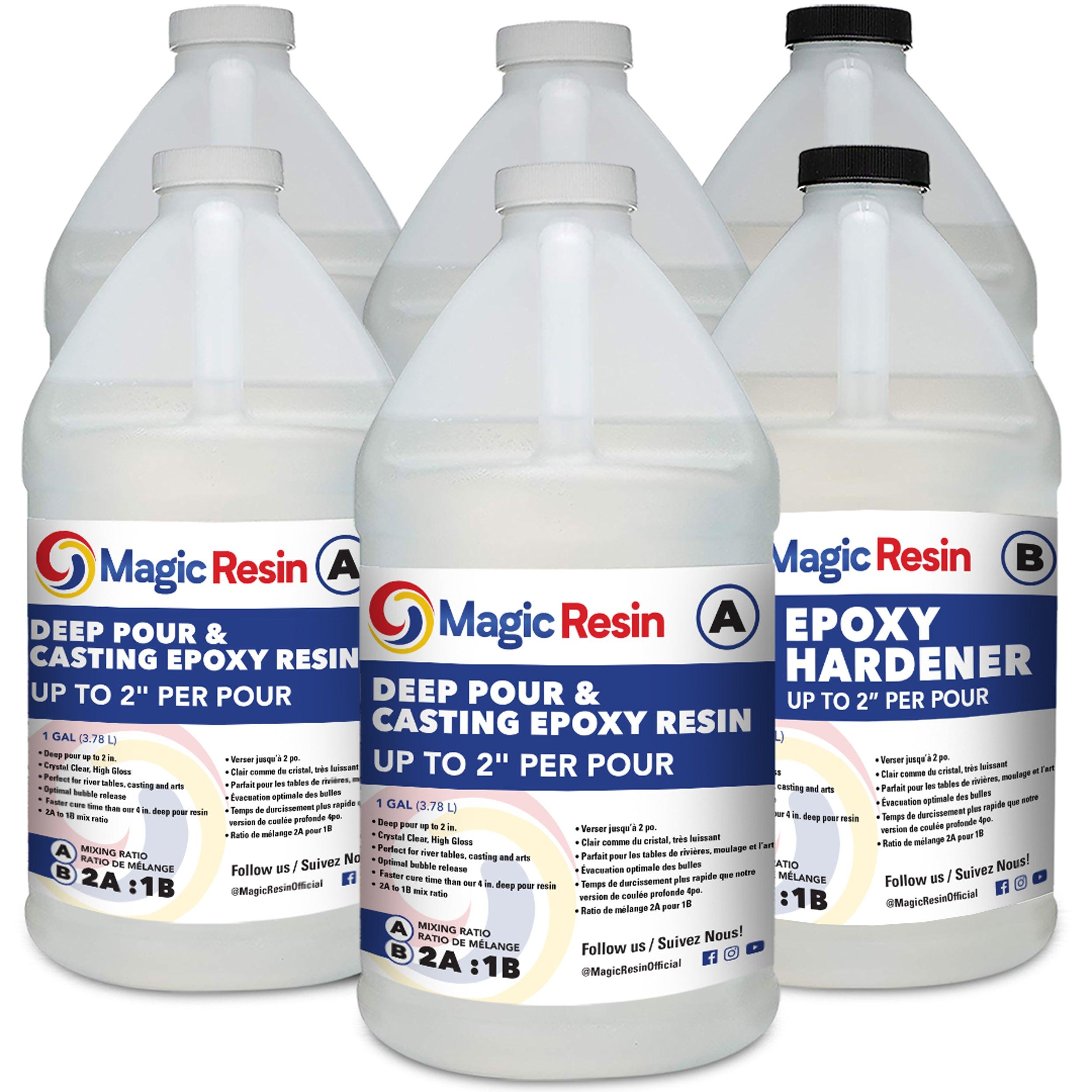 6-Gallon 2 Deep Pour Epoxy Resin Kit for River Tables, Craft, Casting –  Magic Resin USA