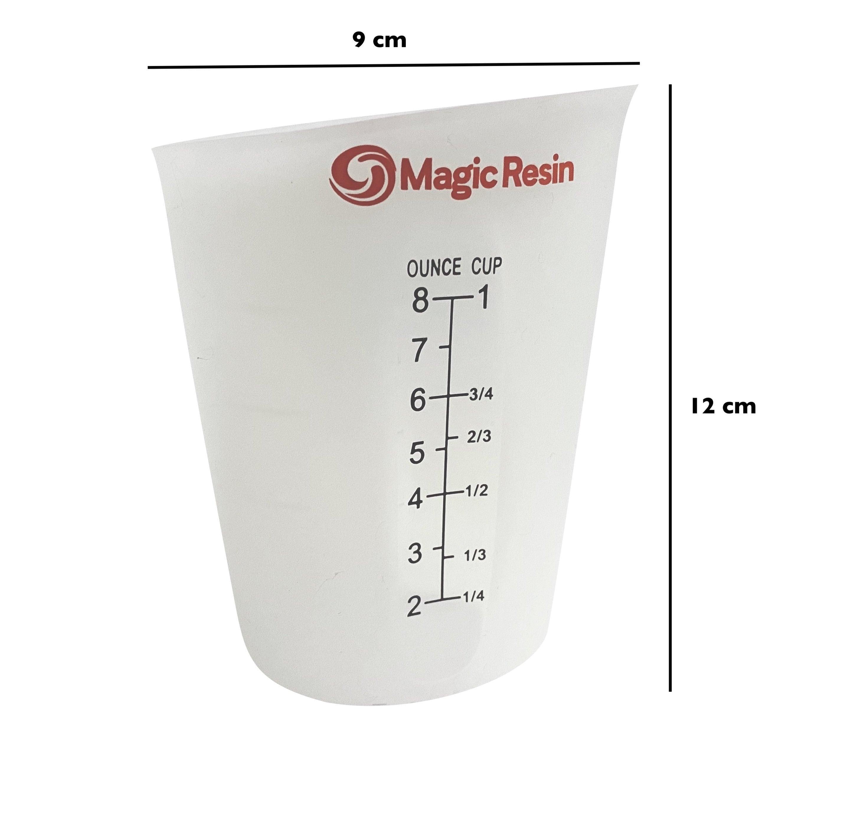 Silicone Measuring Cups | 2 x 500ml & 2 x 250ml | Great for Epoxy Resin Mixing | Set of 4 Cups - Magic Resin USA