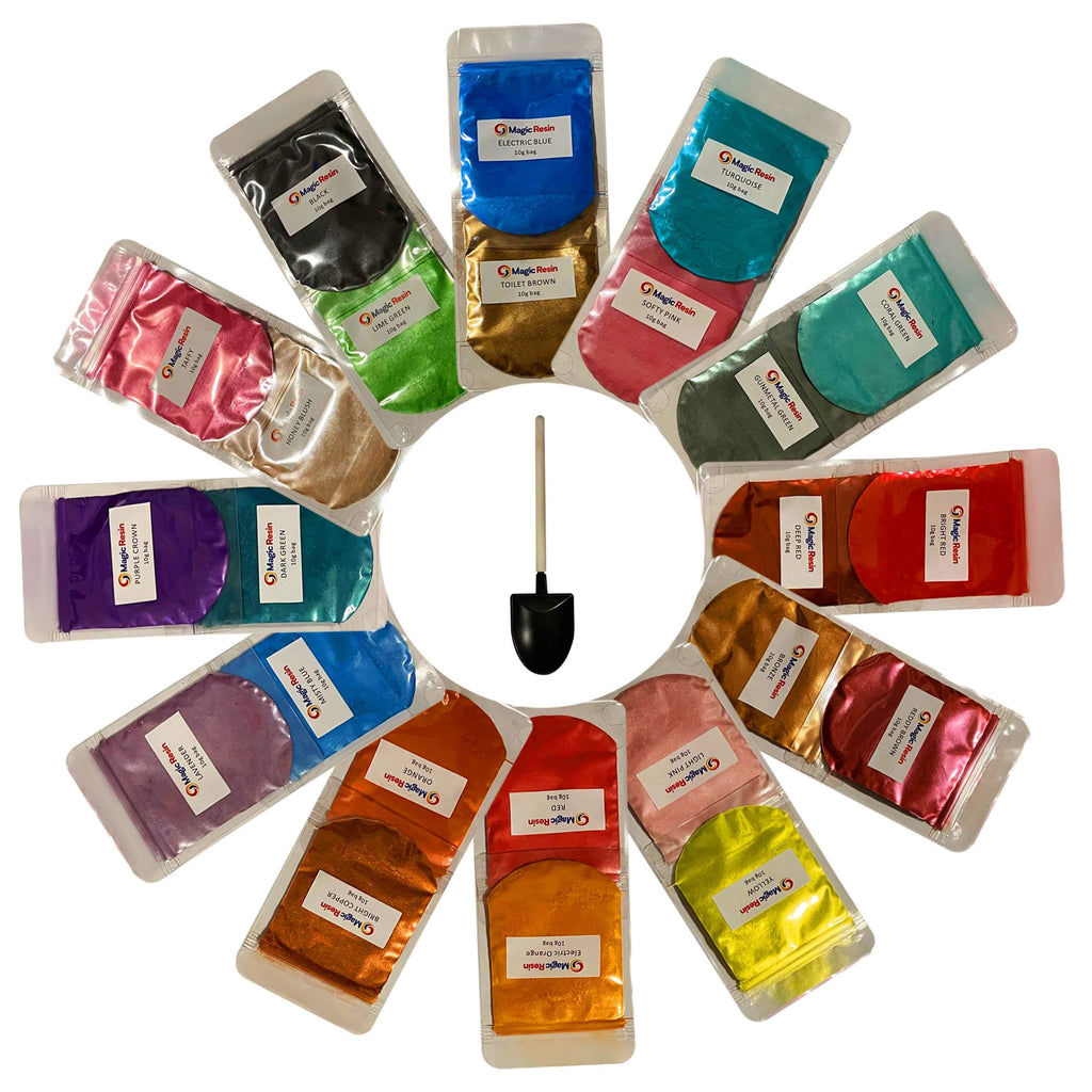 Mica Powders - Set of 24 - 10 Grams per Color (24x10g) - Magic Resin USA