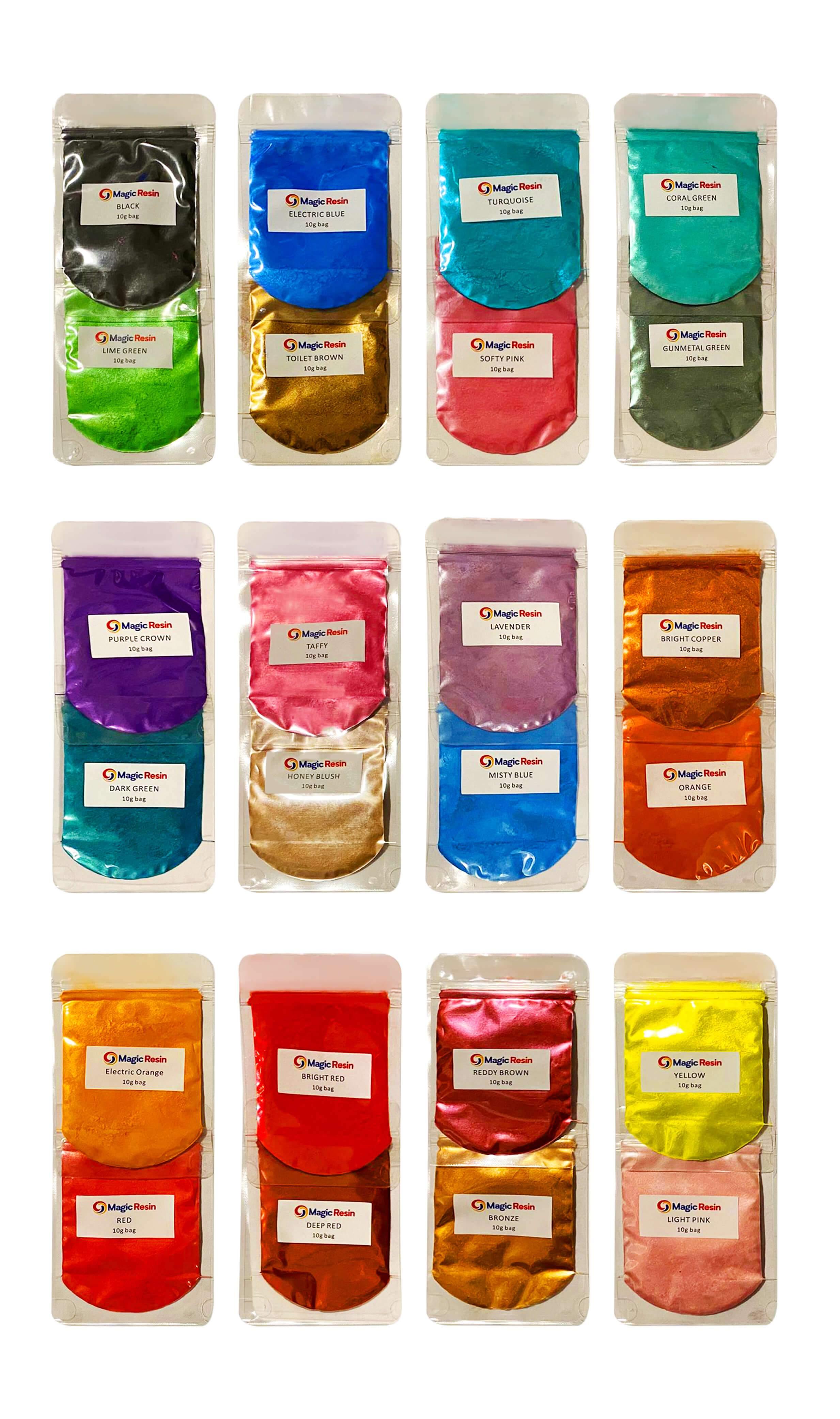 Mica Powders - Set of 25 - 10 Grams per Color (25x10g) – Magic Resin USA