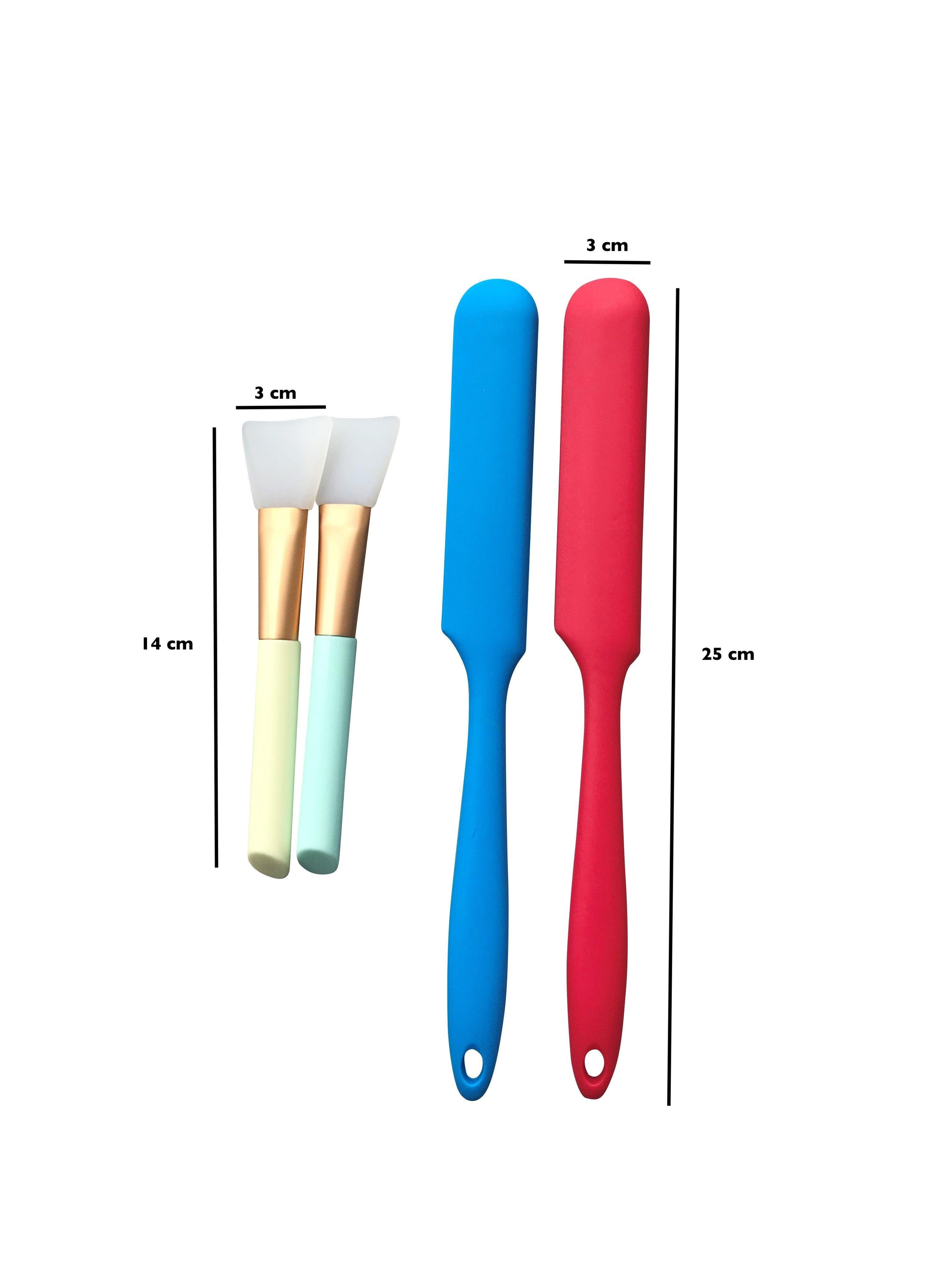 2 x Silicone Stir Sticks & 2 x Silicone Brushes | Great for Epoxy Resin Mixing | Non-Stick - Magic Resin USA